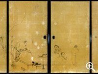 長澤蘆雪 筆 紙本墨画張旭揮毫図